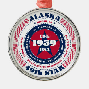 Alaska 49th State Christmas Ornament