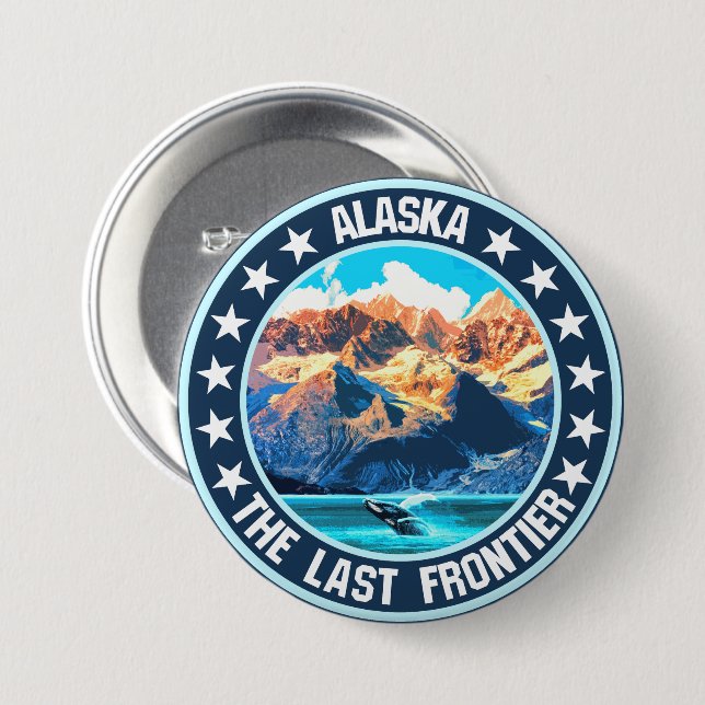 Alaska                                             7.5 cm round badge (Front & Back)