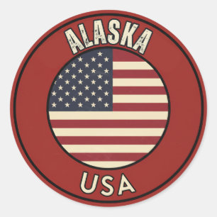 Alaska Adventure - The Last Frontier Gift  Classic Round Sticker