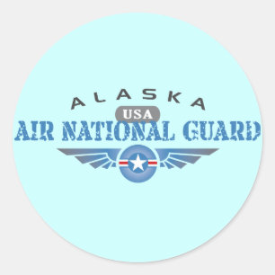 Alaska Air National Guard Classic Round Sticker