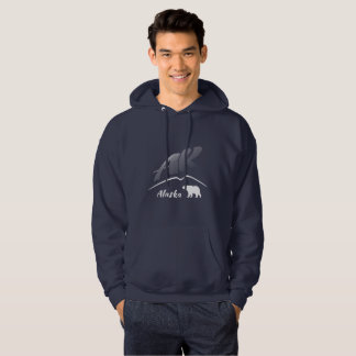 Alaska (AK) Kodiak brown bear - White Logo Hoodie