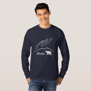 Alaska (AK) Kodiak brown bear - White Logo T-Shirt