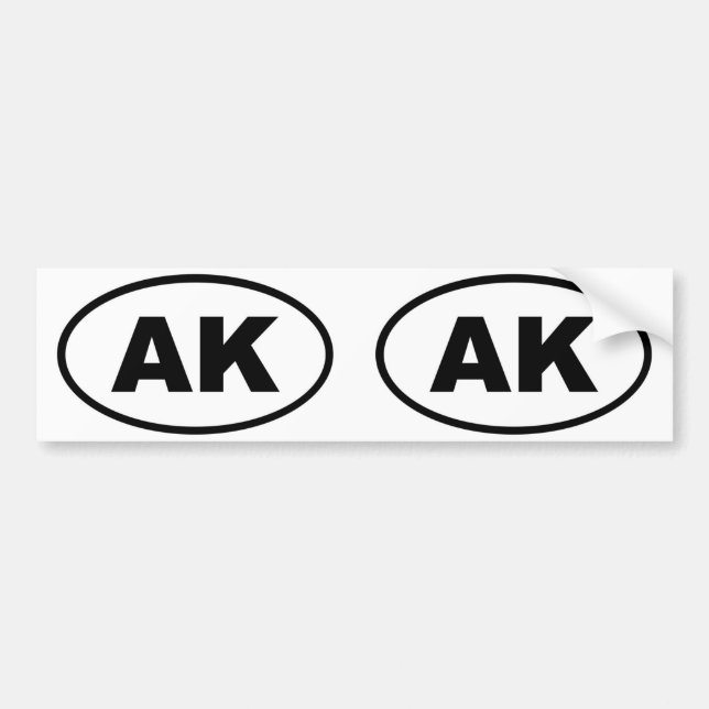 Alaska AK oval Bumper Sticker (Front)