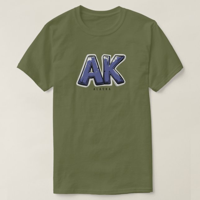 Alaska AK T-Shirt (Design Front)