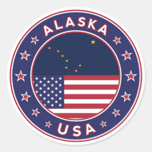 Alaska, Alaska t-shirt, Alaska sticker, Alaska bag Classic Round Sticker