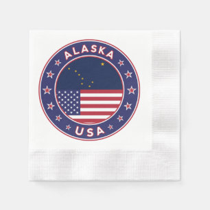 Alaska, Alaska t-shirt, Alaska sticker, Alaska bag Napkin