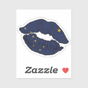 Alaska Alaskan Lipstick Love Flag