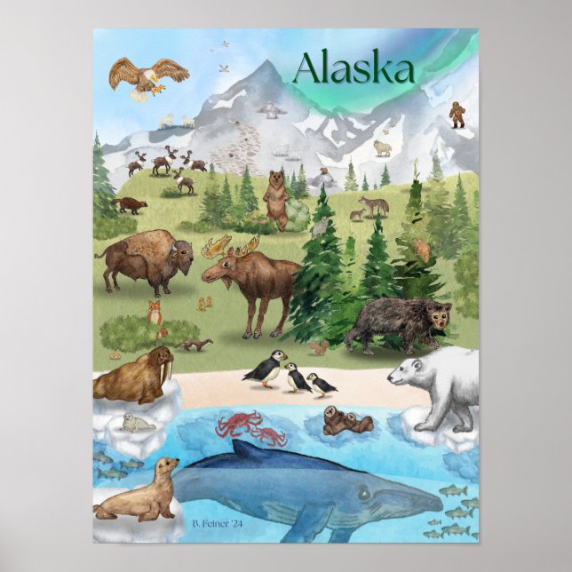 Alaska Animal Poster (Front)