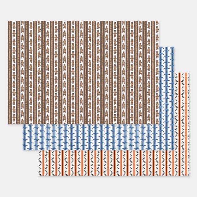 Alaska Animals  Wrapping Paper Sheet (Set)