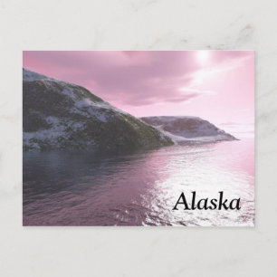 Alaska Arctic Pink Sunrise Postcard by Tamara Ward