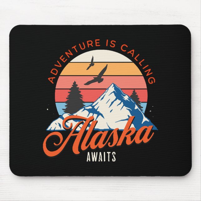 Alaska Awaits! Mouse Mat (Front)