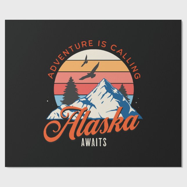 Alaska Awaits! Wrapping Paper (Flat)