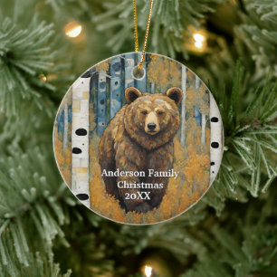 Alaska Bear  Ceramic Tree Decoration