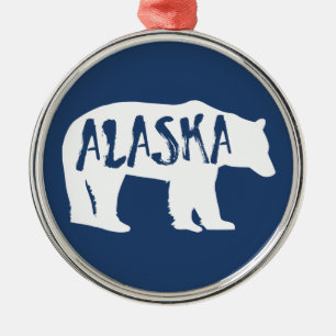 Alaska Bear Metal Tree Decoration