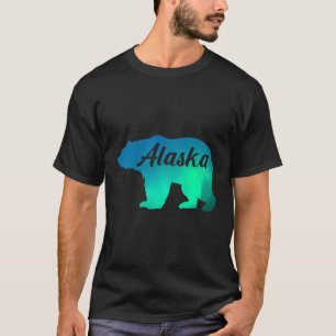 Alaska Bear Northern Lights Aurora Borealis Nature T-Shirt