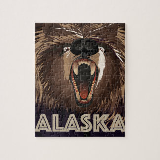 Alaska bear travel poster jigsaw puzzle