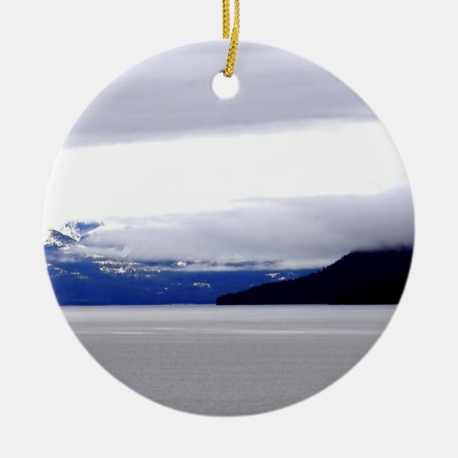 Alaska Blues Ceramic Tree Decoration (Front)