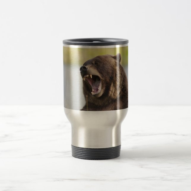 Alaska Brown Bear Travel Mug (Center)