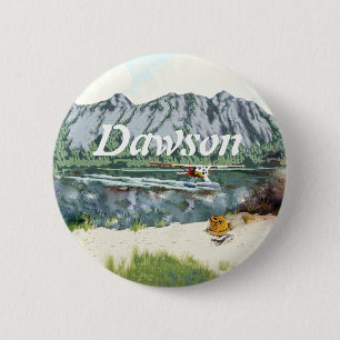 Alaska Bush Plane And Fishing Travel 6 Cm Round Badge