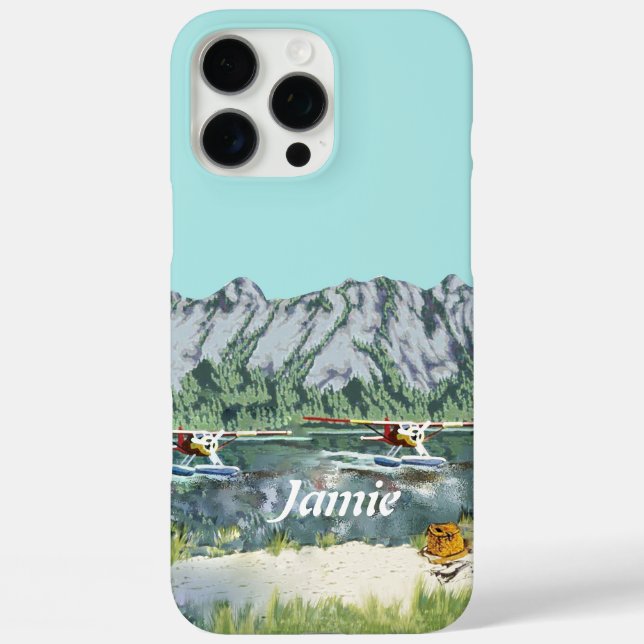 Alaska Bush Plane And Fishing Travel Case-Mate iPhone Case (Back)