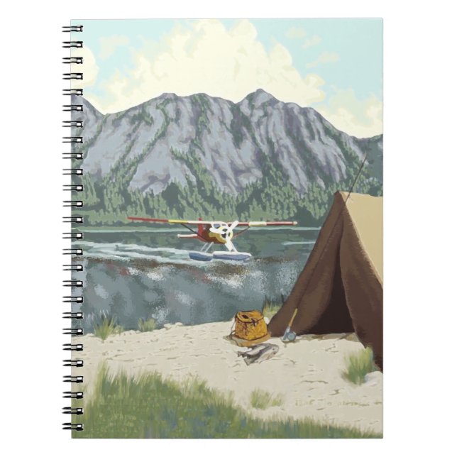 Alaska Bush Plane And Fishing Travel Notebook (Front)