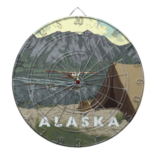 Alaska Bush Plane Souvenirs Dartboard (Front)