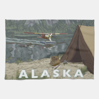 Alaska Bush Plane Souvenirs Tea Towel