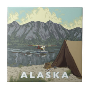 Alaska Bush Plane Souvenirs Tile