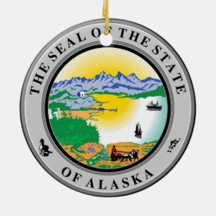 Alaska* Ceramic Christmas Ornament