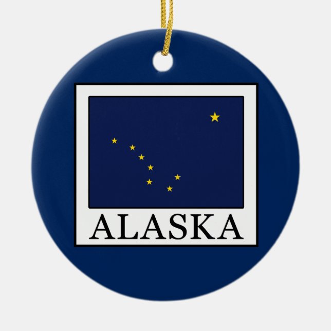 Alaska Ceramic Tree Decoration (Front)