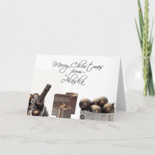 Alaska Christmas Card with ornaments