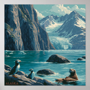 Alaska Coastal Wildlife Poster