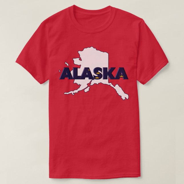 Alaska Coloured State Print TShirt (Design Front)