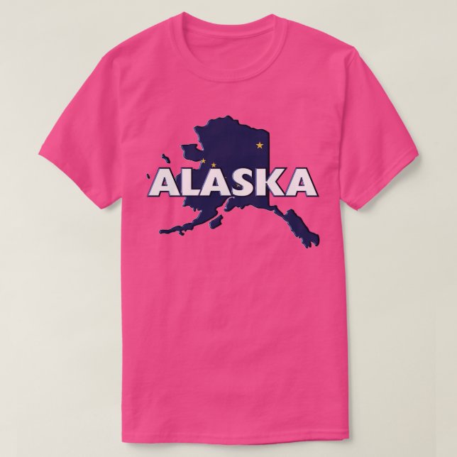 Alaska Coloured State Print TShirt 2 (Design Front)
