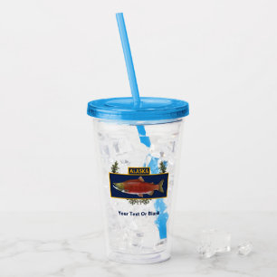 Alaska Combat Fisherman Badge Acrylic Tumbler