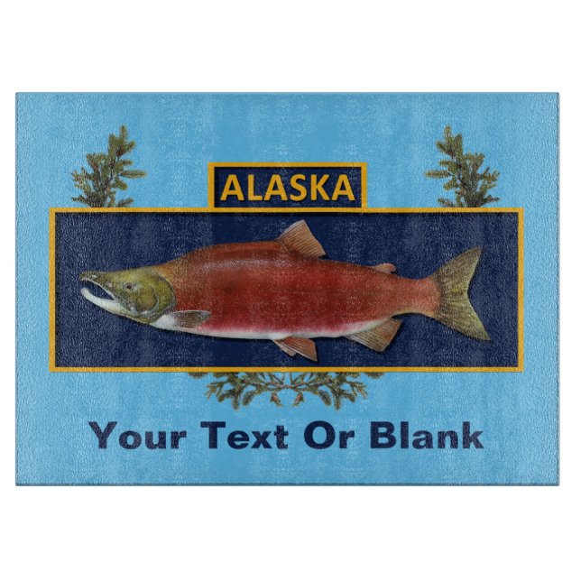 Alaska Combat Fisherman Badge Cutting Board (Front)