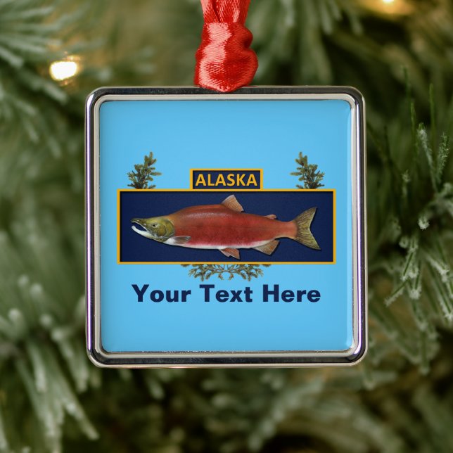 Alaska Combat Fisherman Badge Metal Tree Decoration (Tree)