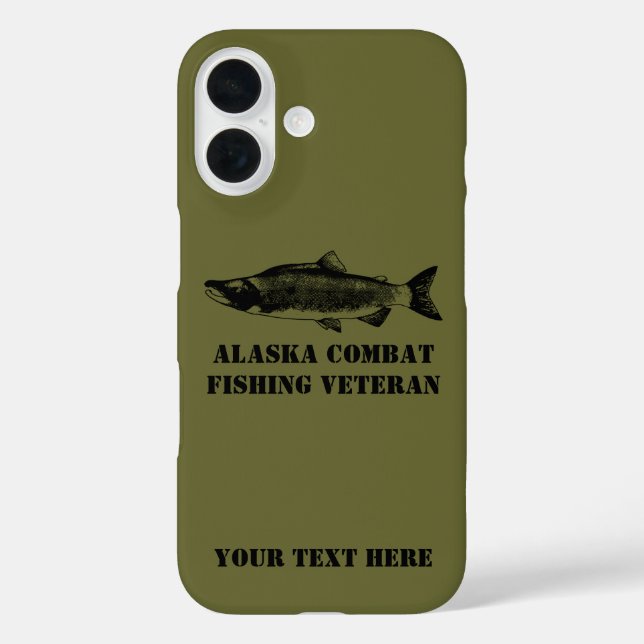 Alaska Combat Fishing Veteran Case-Mate iPhone Case (Back)