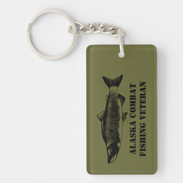 Alaska Combat Fishing Veteran Key Ring (Front)