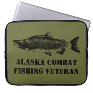 Alaska Combat Fishing Veteran Laptop Sleeve