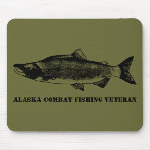 Alaska Combat Fishing Veteran Mouse Mat
