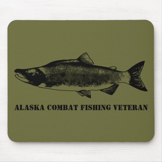 Alaska Combat Fishing Veteran Mouse Mat (Front)