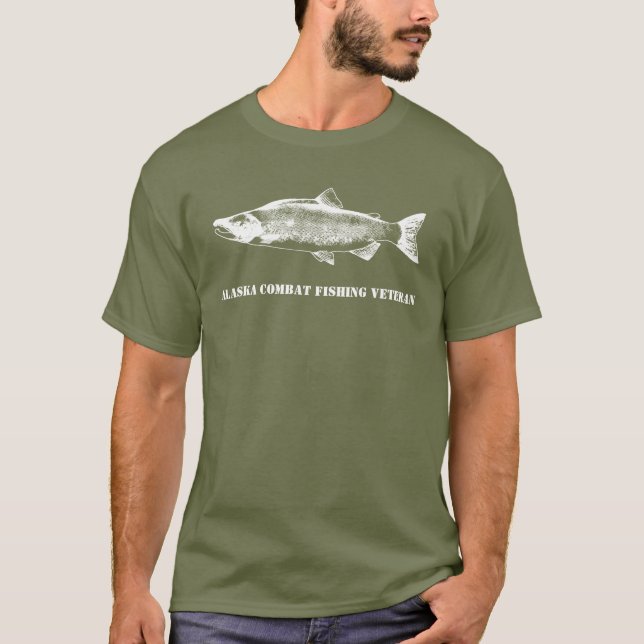 Alaska Combat Fishing Veteran T-Shirt (Front)