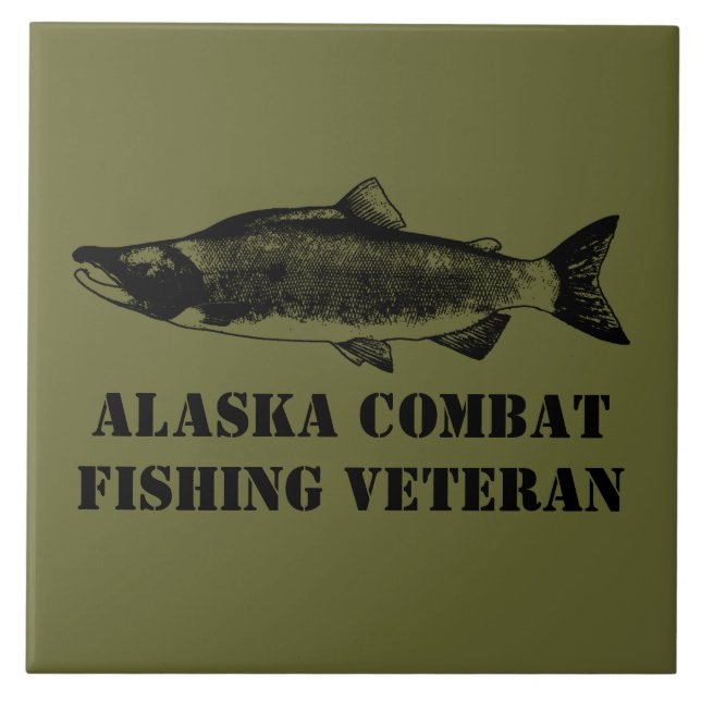 Alaska Combat Fishing Veteran Tile (Front)