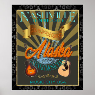 Alaska Country Music Fan Wall Poster