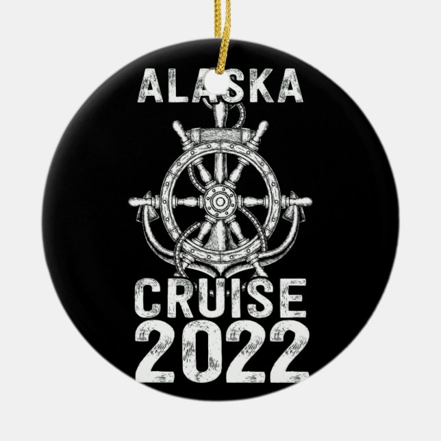 Alaska Cruise 2022 Hooded Ceramic Tree Decoration (Front)