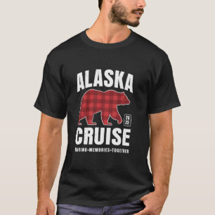 Alaska Cruise 2025 Bear Christmas Buffalo Plaid Gi T-Shirt