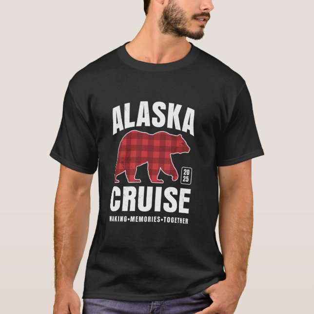 Alaska Cruise 2025 Bear Christmas Buffalo Plaid Gi T-Shirt (Front)