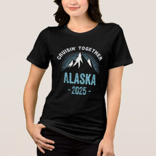 Alaska Cruise 2025 Family Friends Vacation Travel Tri-Blend Shirt