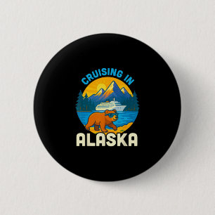 Alaska Cruise 2025 Fun Design Kids Boys Girls Todd 6 Cm Round Badge